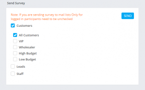 sending surveys